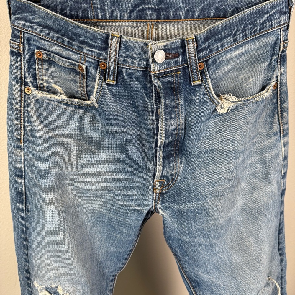 Levi’s 501 CT Classic Blue Distressed Women’s Jeans